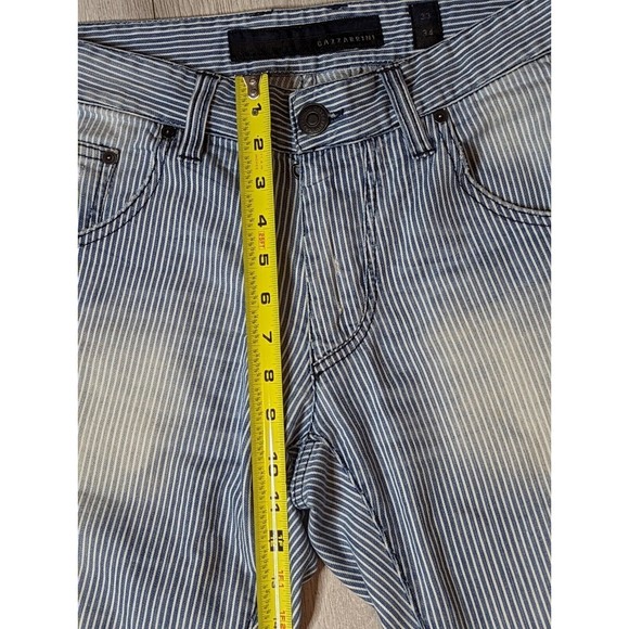 ITALIAN GAZZARRINI MENS COTTON DISTRESSED STRIPEDJEANS PANTS SIZE 33 - Picture 15 of 16
